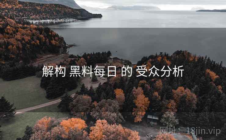 解构 黑料每日 的 受众分析