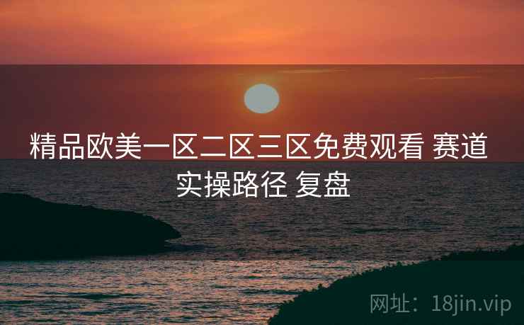 精品欧美一区二区三区免费观看 赛道 实操路径 复盘