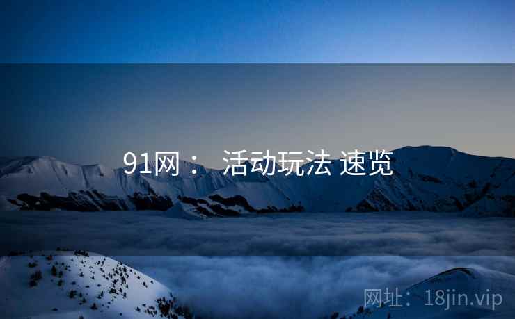 91网 ： 活动玩法 速览
