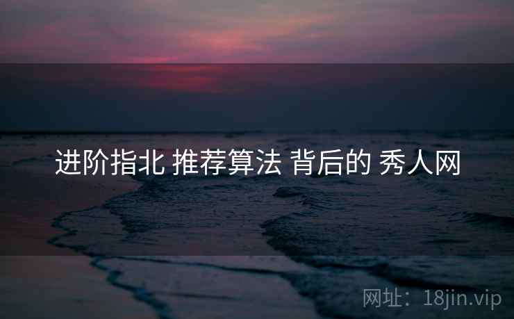进阶指北 推荐算法 背后的 秀人网