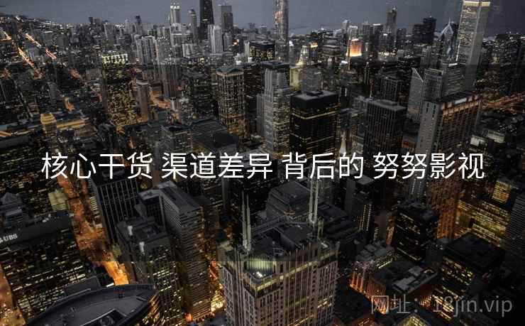核心干货 渠道差异 背后的 努努影视
