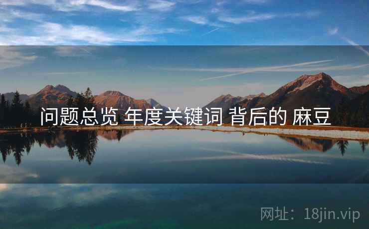 问题总览 年度关键词 背后的 麻豆