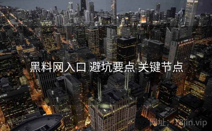 黑料网入口 避坑要点 关键节点