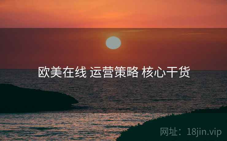欧美在线 运营策略 核心干货