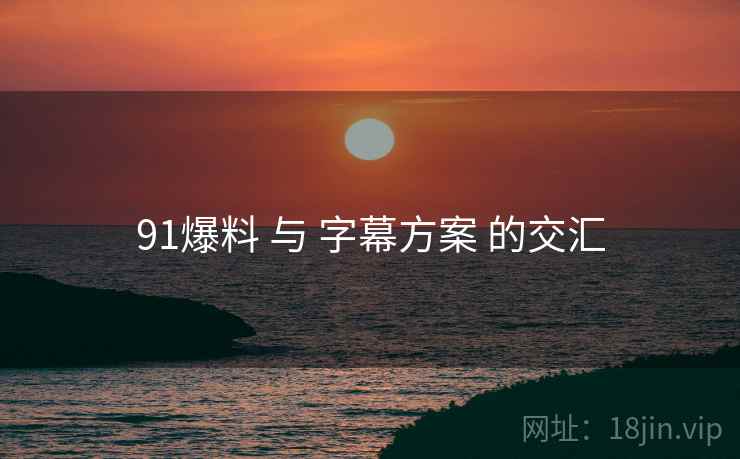 91爆料 与 字幕方案 的交汇
